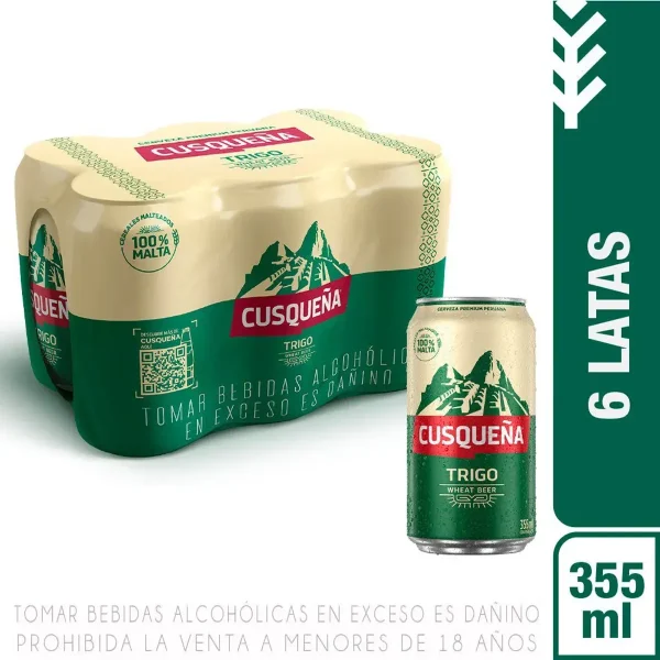 Sixpack Cusqueña Trigo Lata 355ml