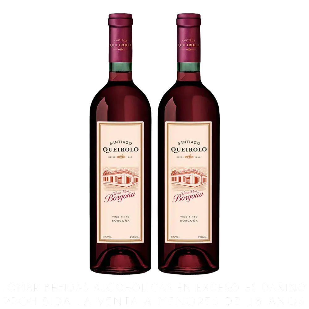Botellas de vino Santiago Queirolo Gran Borgoña en promoción especial en Rapitienda Mona.