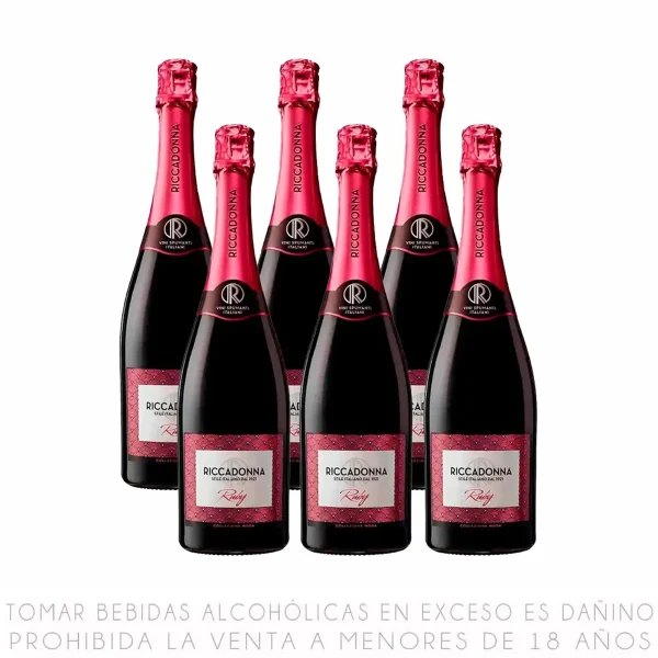 Caja x6 Riccadonna Ruby 750ml