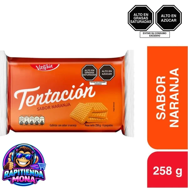 Pack x6 Tentación Naranja 258g