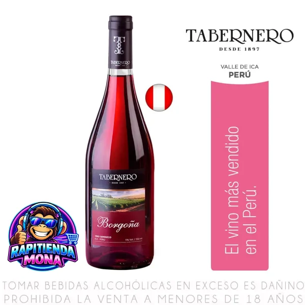 Vino Tabernero Tinto Borgoña 750mL